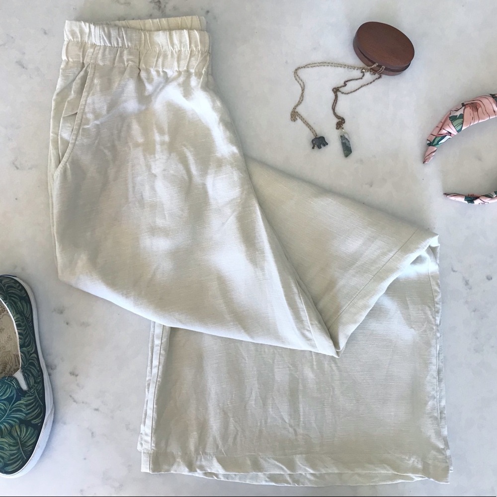 Anthropologie Edme & Esyltte Wideleg M Linen Ivory